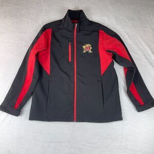 Maryland Terrapins 58 Sports Jacket Basketball Mens Medium Black Maryland Zip Up